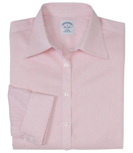 Fitted silhouette: our slightly-tailored, slimmer fit. Woven in cotton specially treated to remain virtually wrinkle free, with a touch of  DOW XLA for stretch. Three-quarter sleeves with French cuffs. Forward point collar. Machine wash. Imported.