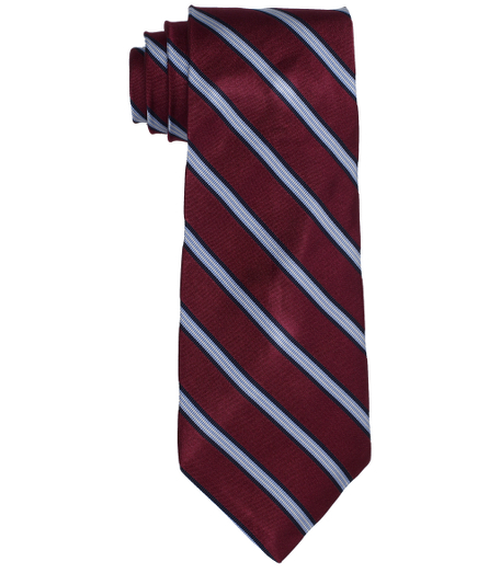 Pure silk woven in Italy. 4" width. Self loop and tip. Dry clean. Made in the USA.