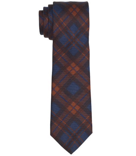 Pure silk printed in Italy. 2 7/8 width. Self-loop. Dry clean. Made in the USA.