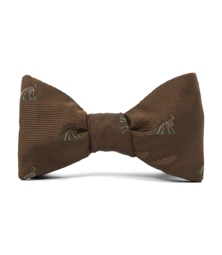 Pure silk woven in Italy. Self tie. Dry clean. Made in the USA.