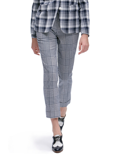 Cotton. Lined in 100% Bemberg cupro. Signature stripe lining. Zip fly. Unfinished. Mother-of-pearl buttons. Dry clean. Made in Italy.
