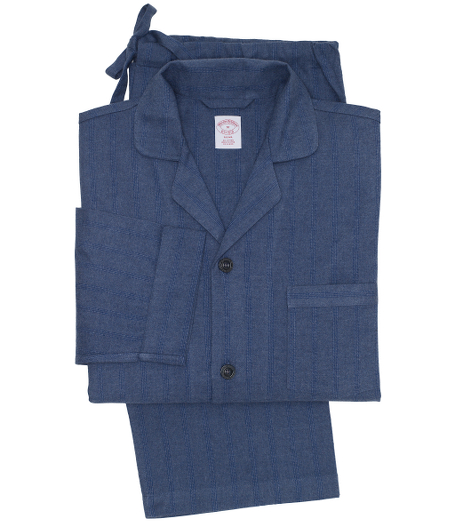 Pure cotton flannel.  Classic pajamas comfortably styled button-front notch collar top and drawstring bottom. Chest patch pocket and locker loop at neck. Machine wash. Imported.
