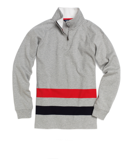 Heather Grey-Navy-Red