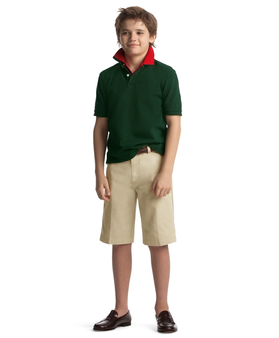 Boys' Hunter Green Short-Sleeve Polo Shirt | Brooks Brothers