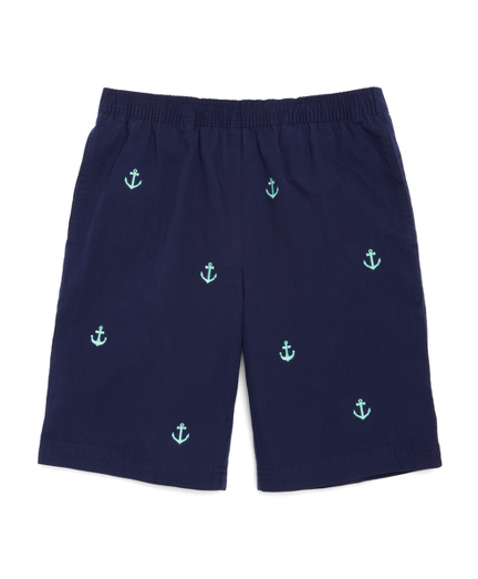 Anchor Embroidered Swim Trunks