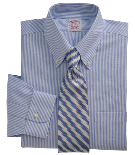 New lightweight cotton oxford.  Made with pucker-free seams and treated to remain virtually wrinkle-free. Original Polo button-down collar. Center back pleat. Barrel cuffs. Machine wash. Imported.