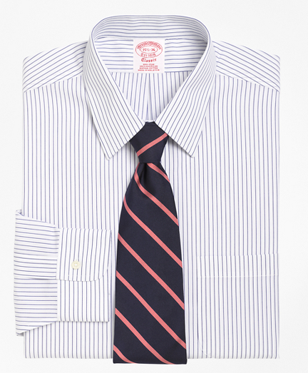 Non-Iron Traditional Fit Pencil Stripe Dress Shirt