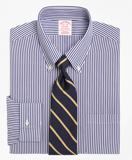 Pure cotton broadcloth treated to remain virtually wrinkle-free. Pucker-free seams. Center back and barrel cuffs. The original Polo� button-down collar. Machine wash. Imported. Also available in Slim fit.