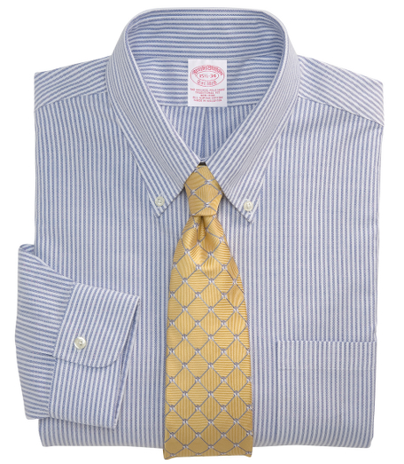 Non-Iron BrooksCoolÃ‚Â® Oxford Stripe Dress Shirt