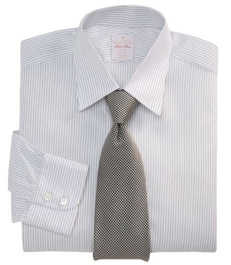 Pure cotton woven in Italy.  Tennis collar and double barrel cuffs.  Natural shell buttons.  Machine wash. Made in the USA.