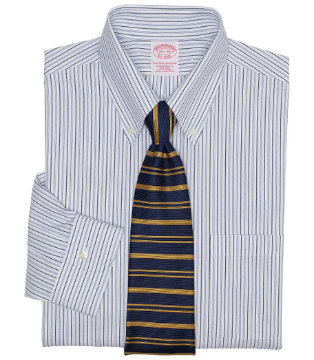 Pure pinpoint cotton treated to remain virtually wrinkle-free. Pucker-free seams. Center back pleat and signature shirring at barrel cuffs. The original Polo� button-down collar. Left chest pocket. Machine wash. Imported. Also available in Slim fit.
