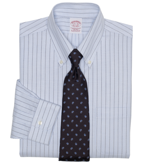 Lightweight cotton oxford. Made with pucker-free seams and treated to remain virtually wrinkle-free. The original Polo� button-down collar. Signature shirring at barrel cuffs. Superdurable buttons. Center back pleat. Left chest pocket. Machine wash. Imported. Also available in Slim fit.