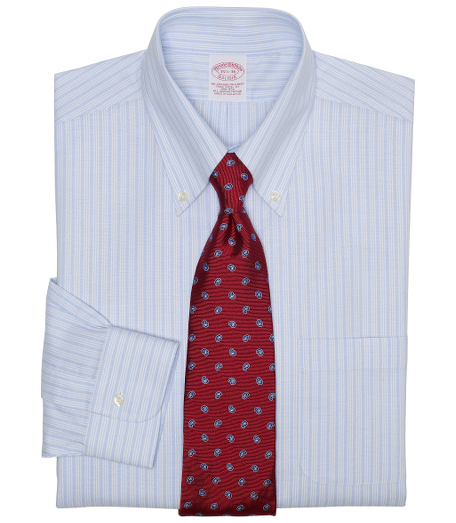 Lightweight cotton oxford. Made with pucker-free seams and treated to remain virtually wrinkle-free. The original Polo� button-down collar. Signature shirring at barrel cuffs. Superdurable buttons. Center back pleat. Left chest pocket. Machine wash. Imported. Also available in Slim fit.