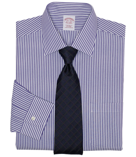 Pure cotton broadcloth made with pucker-free seams and specially treated to remain virtually wrinkle-free. Ainsley collar. Signature shirring at barrel cuffs. Center back pleat. Left chest pocket. Machine wash. Imported. Also available in Slim fit.