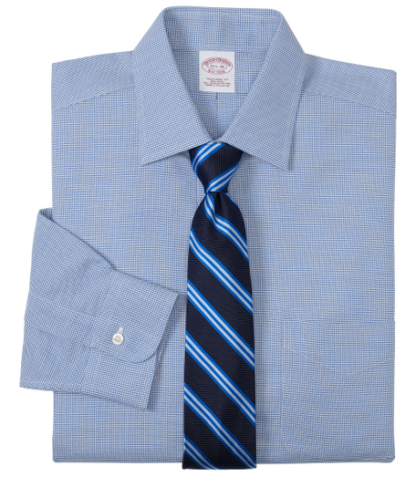 Lightweight Supima� cotton oxford made with pucker-free seams and specially treated to remain virtually wrinkle-free. Ainsley collar. Signature shirring at barrel cuffs. Center back pleat. Left chest pocket. Machine wash. Imported. Also available in Slim fit.