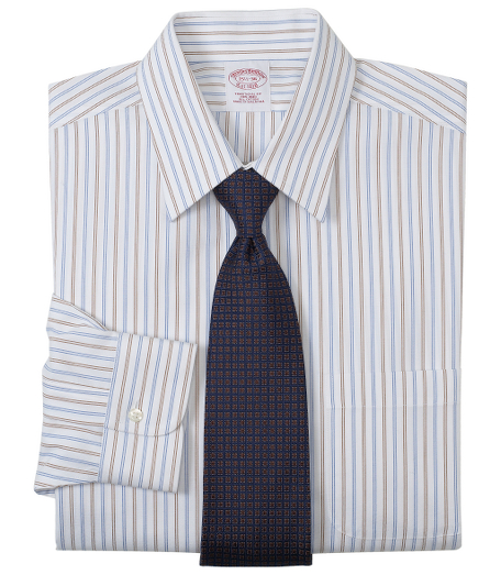 Pure pinpoint cotton made with pucker-free seams and specially treated to remain virtually wrinkle-free. Forward point collar. Signature shirring at barrel cuffs. Center back pleat. Left chest pocket. Machine wash. Imported. Also available in Slim fit.
