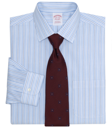 Pure cotton broadcloth. Ainsley collar. Signature shirring at barrel cuffs. Center back pleat. Center back pleat. Machine wash. Imported. Also available in Extra-Slim fit.