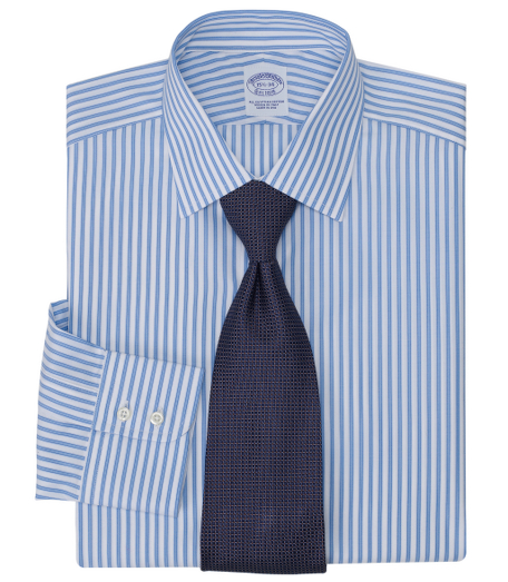 Pure Egyptian cotton woven in Italy. Ainsley collar. Signature shirring at double barrel cuffs. French placket and chevroned split back yoke. Machine wash. Made in the USA.