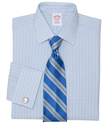 Pure cotton broadcloth made with pucker-free seams and specially treated to remain virtually wrinkle-free. Ainsley collar. Signature shirring at French cuffs. Center back pleat. Machine wash. Imported. Also available in Slim fit. Cuff links not included.
