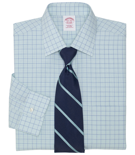 Pure cotton broadcloth made with pucker-free seams and specially treated to remain virtually wrinkle-free. Ainsley collar. Signature shirring at barrel cuffs. Center back pleat. Left chest pocket. Machine wash. Imported. Also available in Slim fit.