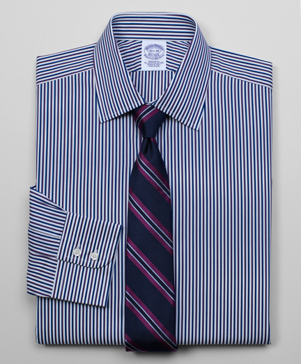 Pure Egyptian cotton woven in Italy. Ainsley collar. Signature shirring at double barrel cuffs. Center back pleat. Left chest pocket. Machine wash. Imported. Also available in Slim fit.