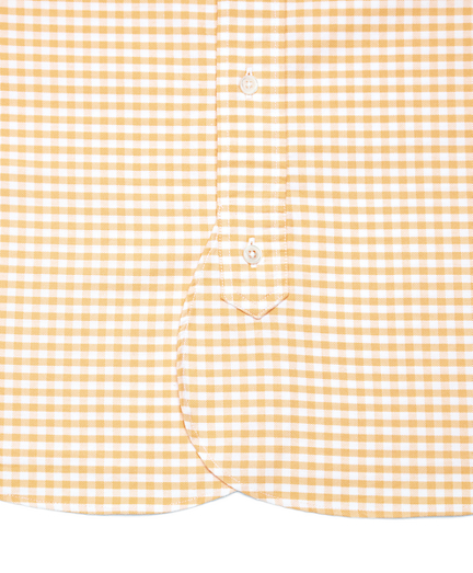 WHITE AND YELLOW GINGHAM BUTTONDOWN SHIRT Brooks Brothers