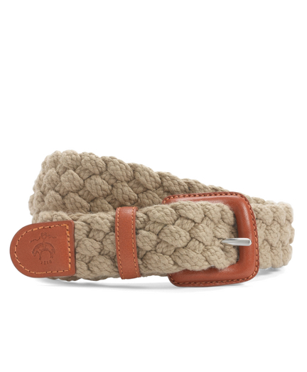 Men's Black Fleece Macrame Belt Brooks Brothers