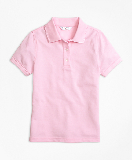 pink short sleeve polo