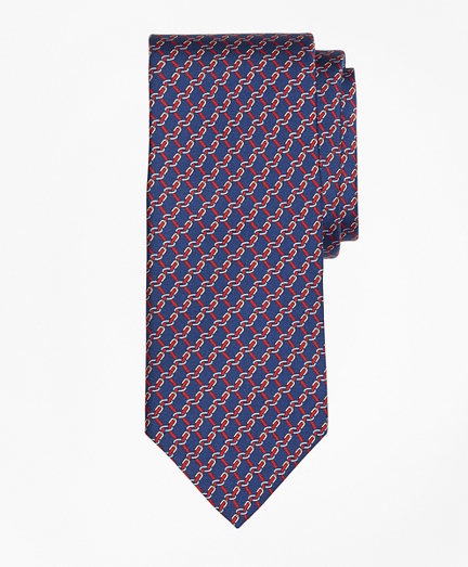 Buckle Link Print Tie