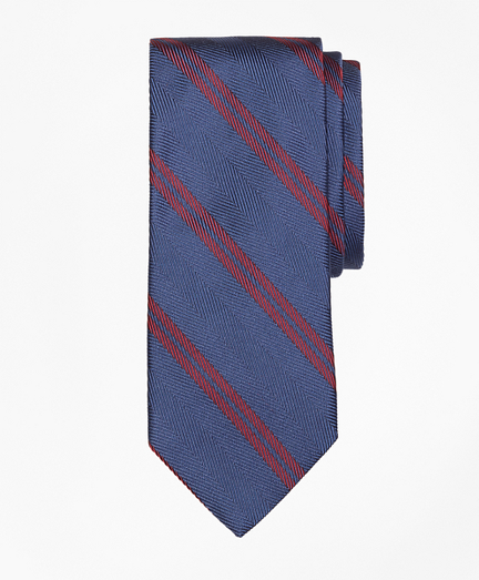 Herringbone Double Stripe Tie