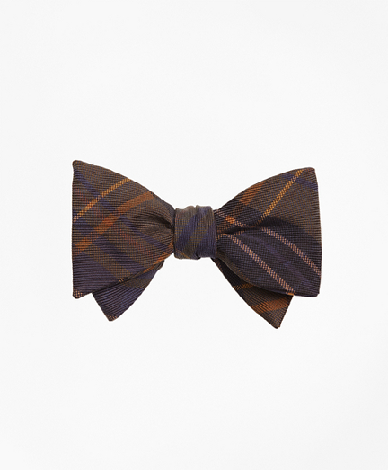 Ancient Madder Plaid Print Bow Tie