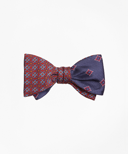 Horseshoe Link with Herringbone Starburst Reversible Bow Tie