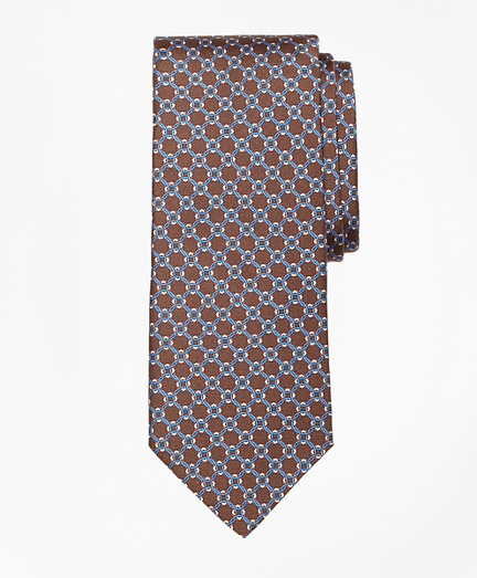 Diamond Link Print Tie