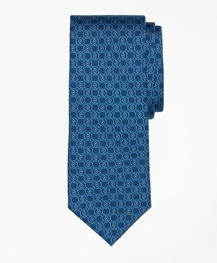 Circle Link Print Tie