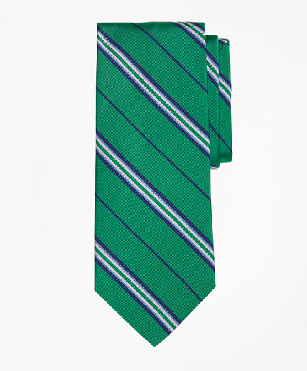 Triple Framed Alternating Stripe Tie
