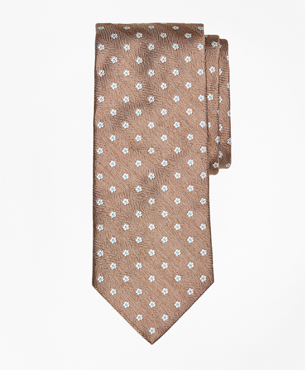 Herringbone Ground Flower Tie