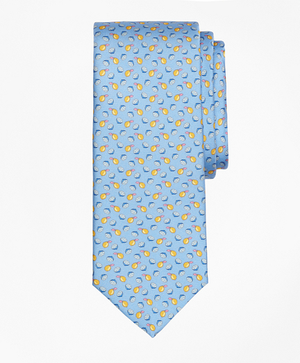 Lemon Motif Print Tie