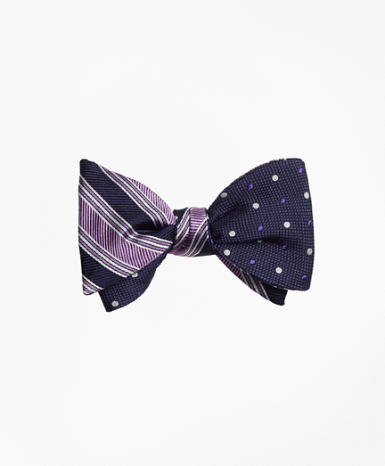Split BB#1 Stripe with Alternating Dot Reversible Bow Tie
