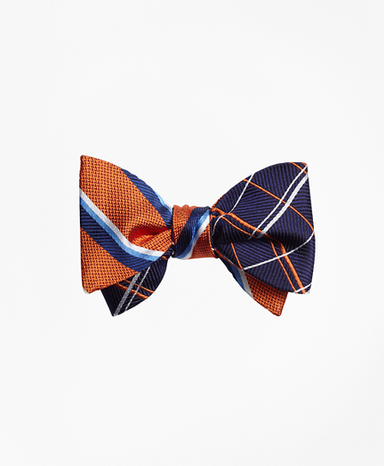 Sidewheeler Double Stripe with Double Alternating Windowpane Reversible Bow Tie