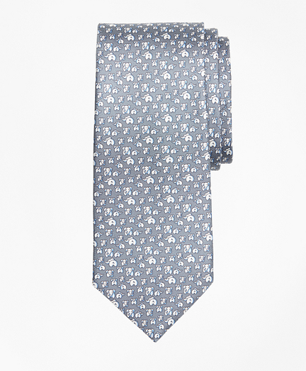 Elephant Motif Print Tie