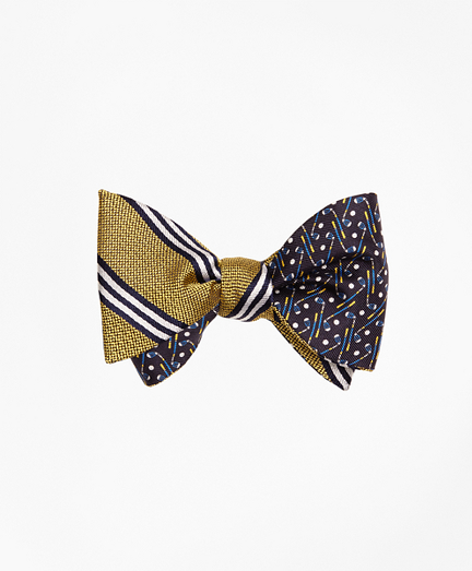 BB#1 Rep Stripe with Golf Motif Reversible Bow Tie