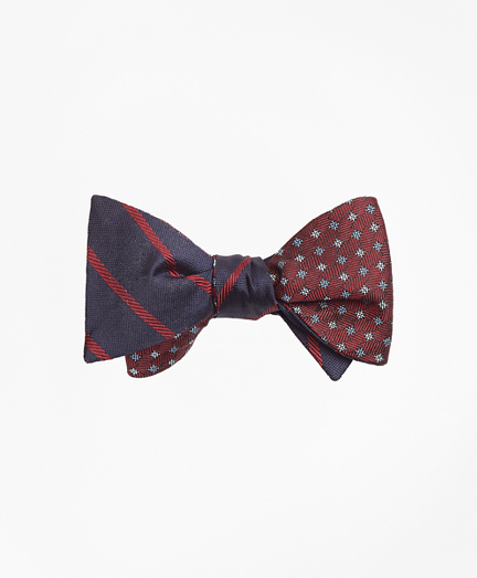 Twill Stripe with Parquet Reversible Bow Tie