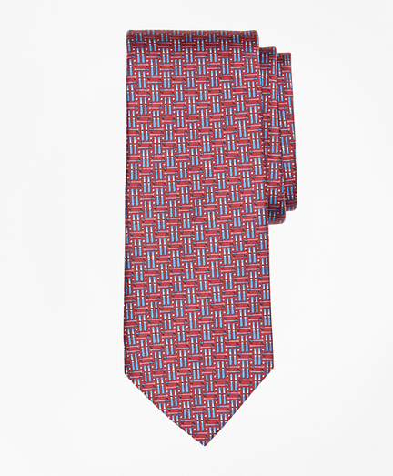 Ski Motif Print Tie