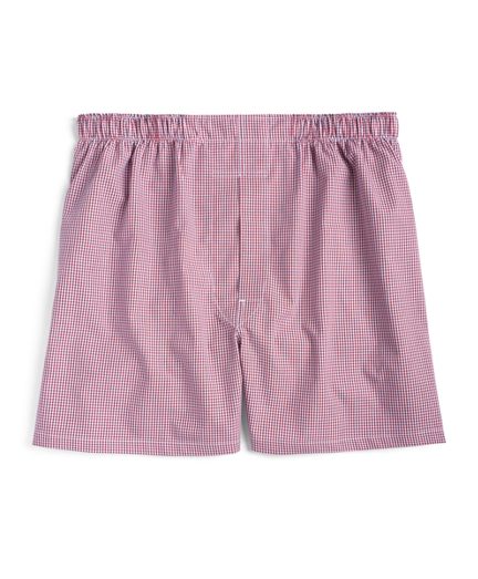 Traditional Fit Micro Check Boxers   Brooks Brothers