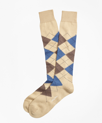 Cotton Argyle Over-the-Calf Socks