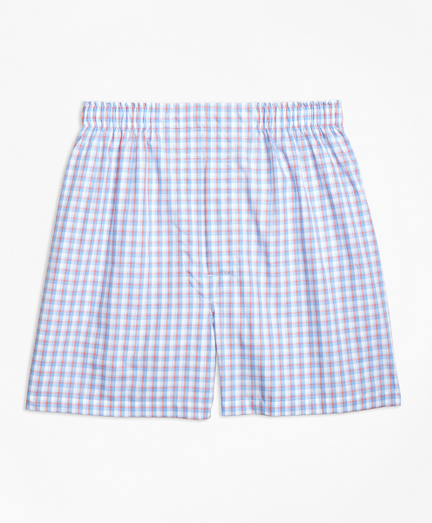 Traditional Fit Hairline Framed Check Boxers