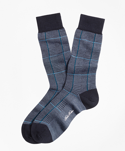 Glen Plaid Crew Socks