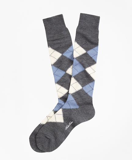 Argyle Over-the-Calf Socks