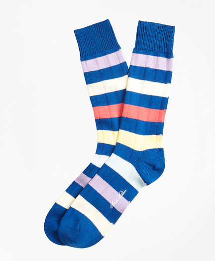 Multi-Stripe Crew Socks