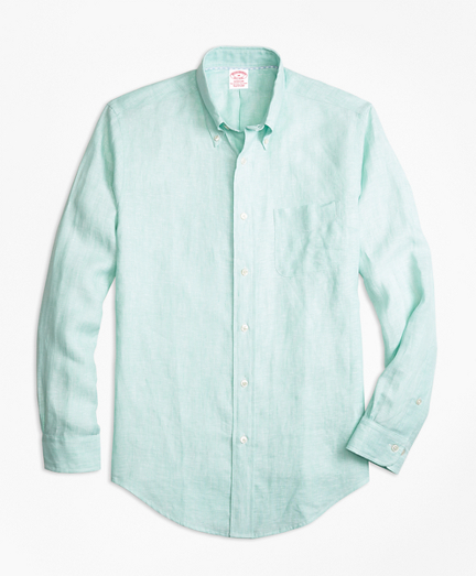 Madison Fit Irish Linen Sport Shirt Brooks Brothers